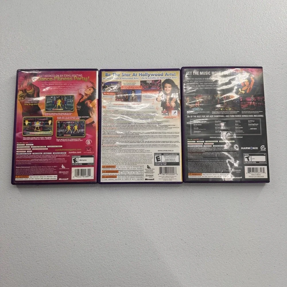 Xbox 360 Kinect Games Bundle: Dance Central Victorious‎ Time Shine Zumba Fitness